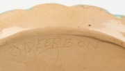 UNA DEERBON platter with applied strawberries and butterfly, incised "Deerbon", ​​​​​​​23.5cm wide - 3