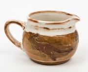 NELL McCREDIE&nbsp;pottery jug with kangaroo decoration, incised "McCredie N.S.W.", 7cm high, 12cm wide - 3