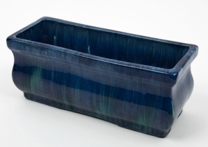 CORNWELL'S POTTERY blue glazed trough, 12cm high, 29cm wide