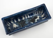 CORNWELL'S POTTERY blue glazed trough, 12cm high, 29cm wide - 4