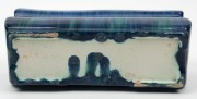 CORNWELL'S POTTERY blue glazed trough, 12cm high, 29cm wide - 5