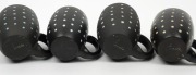 GUNDA&nbsp;set of four two tone pottery mugs, ​​​​​​​9cm high&nbsp; - 3