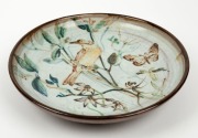 ALMA SHANAHAN&nbsp;pottery bowl hand-painted decoration, signed on the base, ​​​​​​​29cm diameter - 2