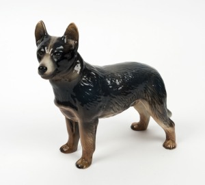 BESWICK "Cattle Dog" porcelain statue, stamped "Made In England", 20cm high, 23cm wide