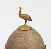 An antique Australian gilded silver emu egg cup and cover, 19th century, ​​​​​​​23cm high - 4