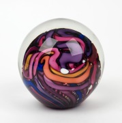 PATRICK WONG art glass paperweight, signed "P.W. 2016", ​​​​​​​12cm high