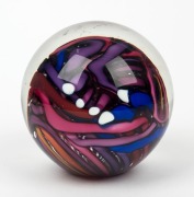 PATRICK WONG art glass paperweight, signed "P.W. 2016", ​​​​​​​12cm high - 2