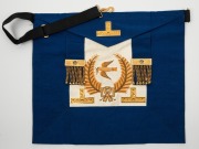 MASONIC REGALIA, housed in original blue case, early to mid 20th century, ​​​​​​​the case 48cm wide - 8