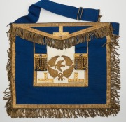 MASONIC REGALIA, housed in original blue case, early to mid 20th century, ​​​​​​​the case 48cm wide - 9