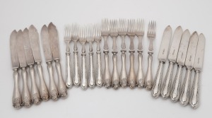 Assorted antique silver plated fish cutlery, 19th/20th century, (22 pieces)