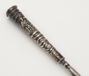 An antique silver boot hook with repousse decoration,&nbsp; ​​​​​​​33.5cm long - 2