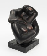 ANDRE PAOR bronze statue on marble base, bearing label "PAOR S.A......Made In Spain", ​​​​​​​21cm high - 2