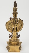 Guanyin "Thousand Hands" Bodhisattva gilt bronze statue, 20th century, ​​​​​​​33cm high - 3