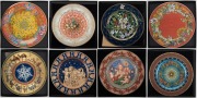 VERSACE group of eight Christmas porcelain platters, made for Rosenthal, in original boxes, factory mark to base, 33cm diameter