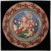 VERSACE group of eight Christmas porcelain platters, made for Rosenthal, in original boxes, factory mark to base, 33cm diameter - 3