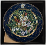 VERSACE group of eight Christmas porcelain platters, made for Rosenthal, in original boxes, factory mark to base, 33cm diameter - 7