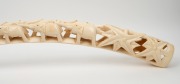 An African carved ivory elephant bridge, early to mid 20th century, note: tip damaged and repaired, ​​​​​​​94cm long - 3