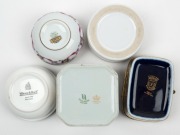 Five assorted porcelain boxes, including Villeroy & Boch, Limoges and Richard Ginori, 20th century, the Limoges example 9cm wide - 2