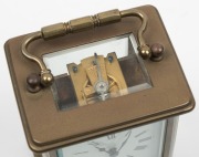 An antique French carriage clock with platform escapement, Roman numerals and enamel dial, 19th/20th century, ​​​​​​​14cm high overall - 2