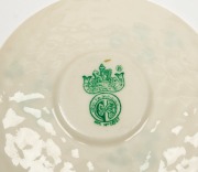 BELLEEK Irish porcelain tea ware, bowls, jug and vase, green and black stamps, ​​​​​​​the largest 15.5cm high - 2