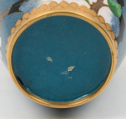 A Chinese cloisonne vase with blue ground, 20th century, ​​​​​​​23cm high - 3