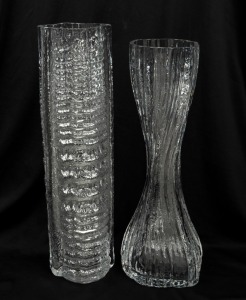 ROSENTHAL two Studio Linie glass vases, acid etched marks to bases, ​​​​​​​44cm and 41cm high