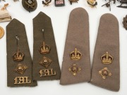EDMUND JAMES FULTON (1895-1964), 2nd Lieutenant,1st Lancers Attached Royal Flying Corp, "SKINNER HORSE" military collection of badges, buttons, box, epaulets etc. The Group includes a fine yellow gold Regimental badge studded with rubies and diamonds (5.8 - 6