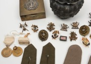 EDMUND JAMES FULTON (1895-1964), 2nd Lieutenant,1st Lancers Attached Royal Flying Corp, "SKINNER HORSE" military collection of badges, buttons, box, epaulets etc. The Group includes a fine yellow gold Regimental badge studded with rubies and diamonds (5.8 - 7