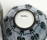 LOIS LAUGHTON hand-painted porcelain vase and bowl, both signed "L. Laughton", the vase 7.5cm high - 3