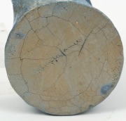 PHILIPPA JAMES pottery jug with applied gumnuts and leaf, glazed in blue with pink interior, incised "Philippa James" 15.5cm high,&nbsp;&nbsp; - 3