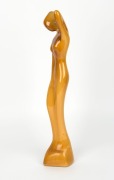 ELLIS yellow glazed pottery statue, 49cm high - 2