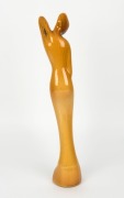 ELLIS yellow glazed pottery statue, 49cm high - 3