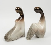 ELLIS pair of figural pottery bookends, ​​​​​​​24cm high.&nbsp; - 2