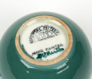 NEWTONE&nbsp;pottery vase with hand-painted floral decoration by DAISY MERTON, stamped and signed "Newtone Pottery, Sydney, Hand Painted, D. Merton", 9cm high. - 4