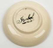 ISOBEL Australian pottery dish with hand-painted scene, stamped " Isobel, Australia", ​​​​​​​12.5cm diameter. - 2