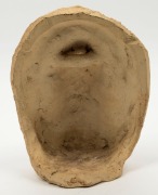 WILLIAM RICKETTS free-standing pottery face plaque of an Aboriginal elder, "incised Wm. Ricketts", 24cm high - 3