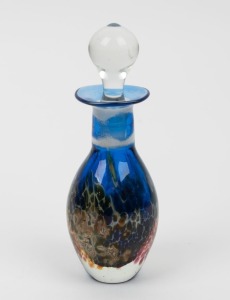 FRED TESSARI Australian art glass perfume bottle, engraved "F. Terrasri, '84", 15cm high