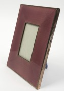 Italian sterling silver and pink enamel picture frame, 20th century, ​​​​​​​stamped "925, Italy", 19 x 16cm overall - 2