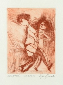 GARRY SHEAD&nbsp;(1942 - ), Dancers, lithograph 27/50 (2nd state), signed lower right in pencil "Garry Shead", ​​​​​​​25 x 20cm, 52 x 45cm overall