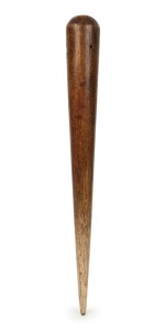 An antique whalebone fid, 18th/19th century, ​​​​​​​has been holed for mounting, 42.5cm long