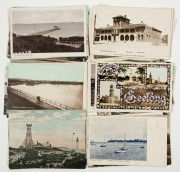 Postcards: VICTORIA - BELLARINE PENINSULA: A collection of photographic postcards featuring street and bird's-eye views, commercial and leisure boating scenes, beaches and lighthouses, terraced hotels, social gatherings, etc. Publishers/photographers incl - 2