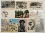Postcards: AUSTRALIA - INDIGENOUS AUSTRALIANS: A collection of mainly photographic postcards featuring individuals and groups, affording insight into the hunting, dietary, and religious practices of various groups in the early 20th century. Publishers/pho - 3