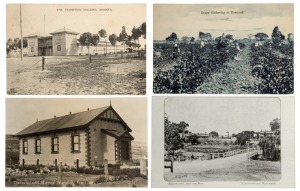 Postcards: SOUTH AUSTRALIA: A collection of photographic postcards featuring winemaking and fruit growing scenes, the historical horse-drawn tram system, buildings such as the now-demolished South Australian Hotel, botanical gardens and bushland, etc. Pub