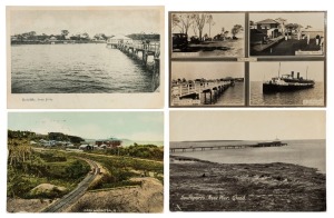Postcards: QUEENSLAND - SOUTH EAST: A collection of photographic postcards featuring street and bird's-eye views of cities such as Surfer's Paradise, Southport, Coolangatta, Redcliffe, Sandgate, Caloundra, etc,  tourism infrastructure such as hotels and p