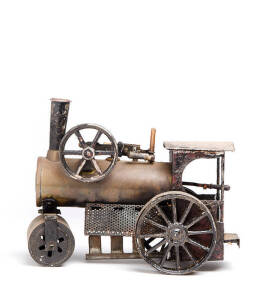 BING German steam powered "Road Roller", early 20th century. Height 17.5cm, length 23cm Provenance: Ex Bill McKinnon collection, Melbourne.