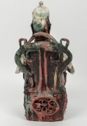 GREG IRVINE "Opium Lord" pottery statue of a seated Chinese figure, 35cm high - 3