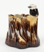 GRACE SECCOMBE&nbsp;"Kookaburra" pottery tree stump vase, ​​​​​​​10cm high - 2