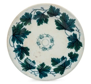 "Gardeners & Amateurs Horticultural Society" porcelain plate stamped "Mann, Venables & Co. Hanley". The society was founded in Launceston Tasmania in 1844. 26cm diameter