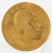 Austria - Coins: 1915 Franz Josef 4 ducats (restrike); also a 1 ducat (restrike), the smaller coin with mounting faults. Total weight: 17.4gms. - 5