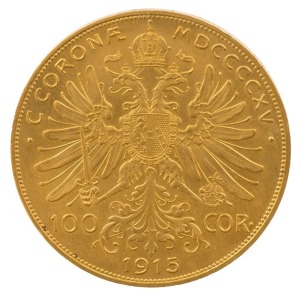 Austria - Coins: 100 Corona Franz Josef, 1915 Gold restrike, aUnc.